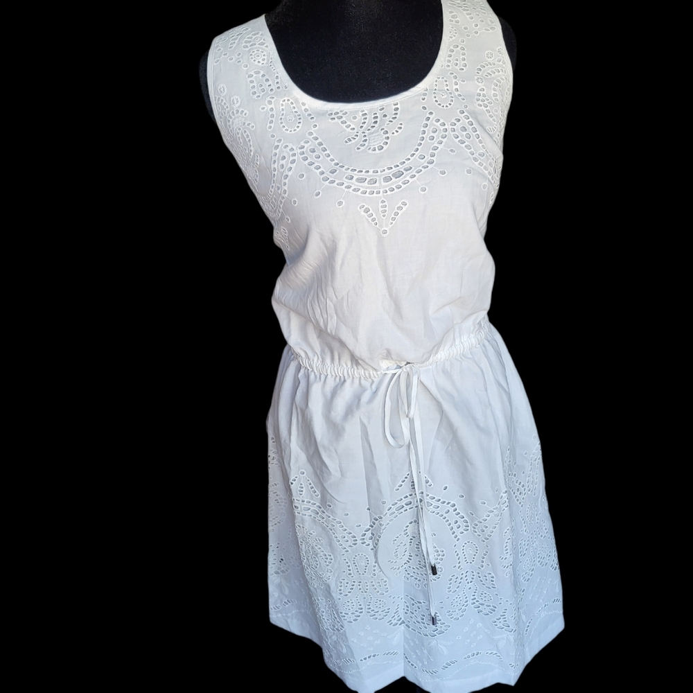 Cottagecore Art And Soul Eyelet Dress Sz M Karen Kane Western Boho Cottagecore - Picture 1 of 9